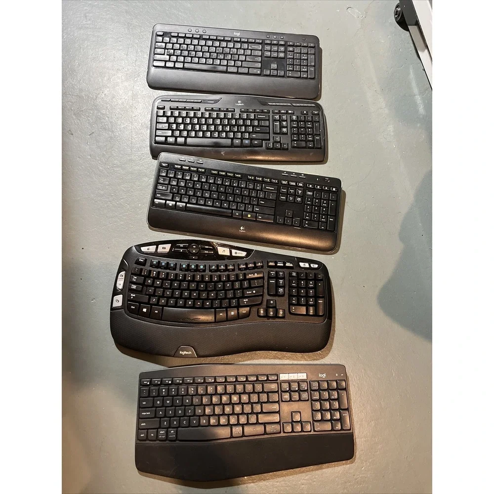 Logitech K850, K520, K330, K540, K530 PC Keyboard BUNDLE ! 5 PIECE CRAZY LOT !